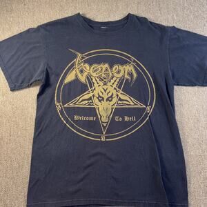 Venom Vintage Men’s Band T-shirt Welcome To Hell Large Black